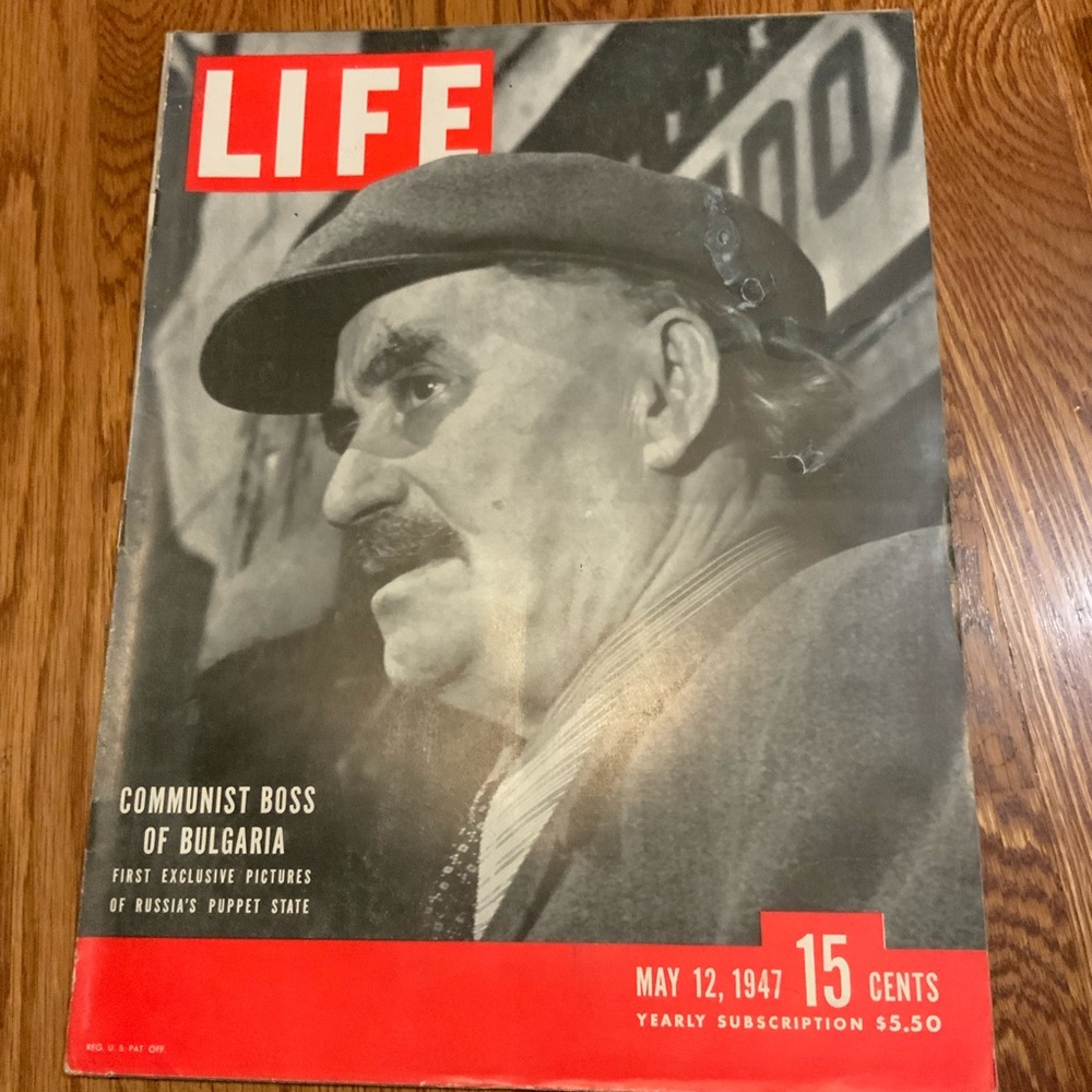 Vintage LIFE Magazine May 12, 1947 Communist Boss of Bulgaria